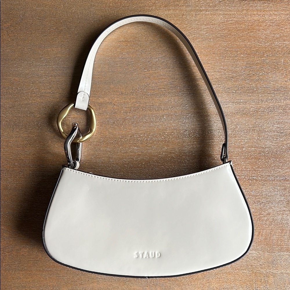 STAUD Ollie Shoulder Bag in Cream
